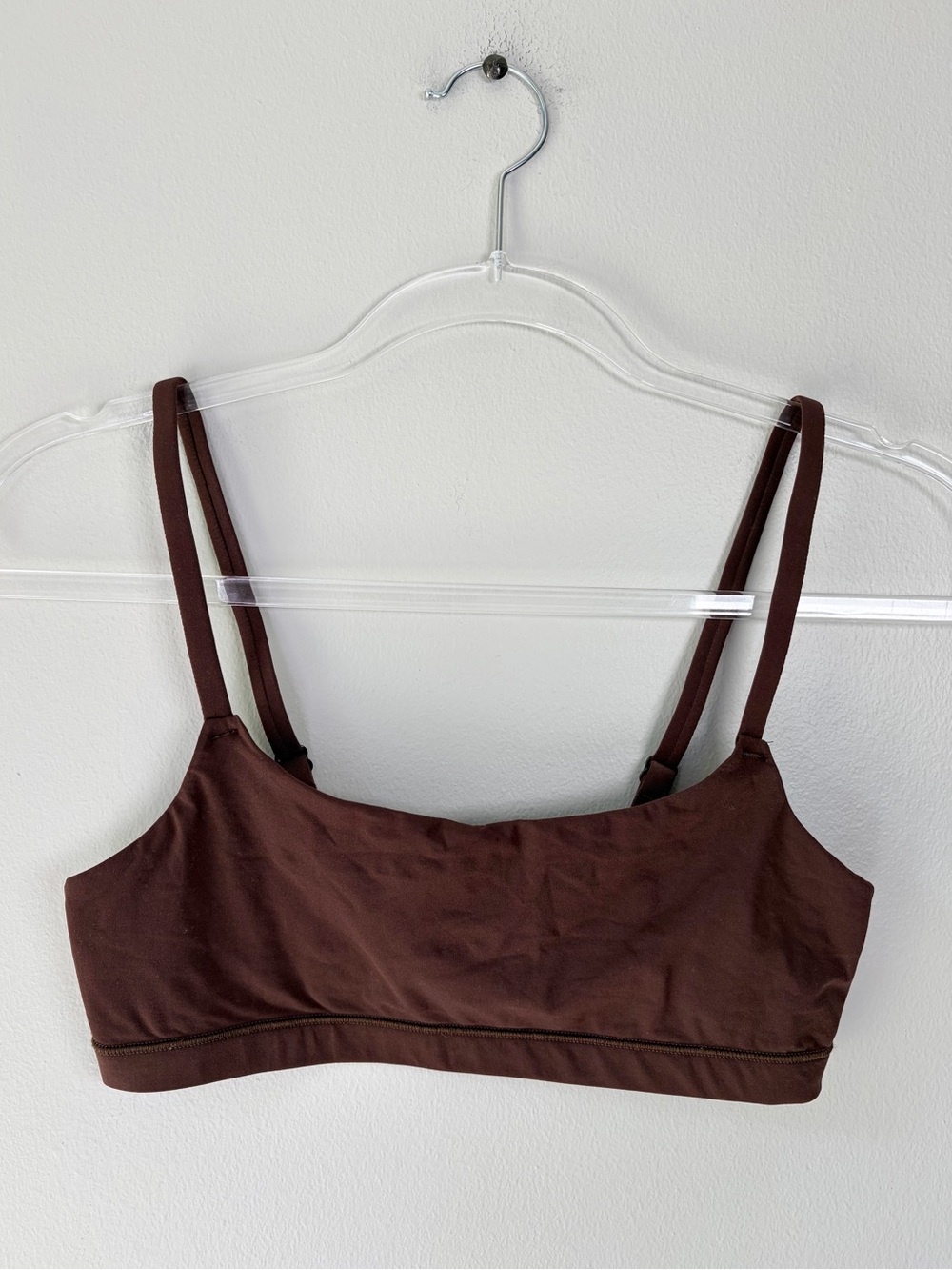 Quince Brown Nylon Blend Scoop Bralette Bra